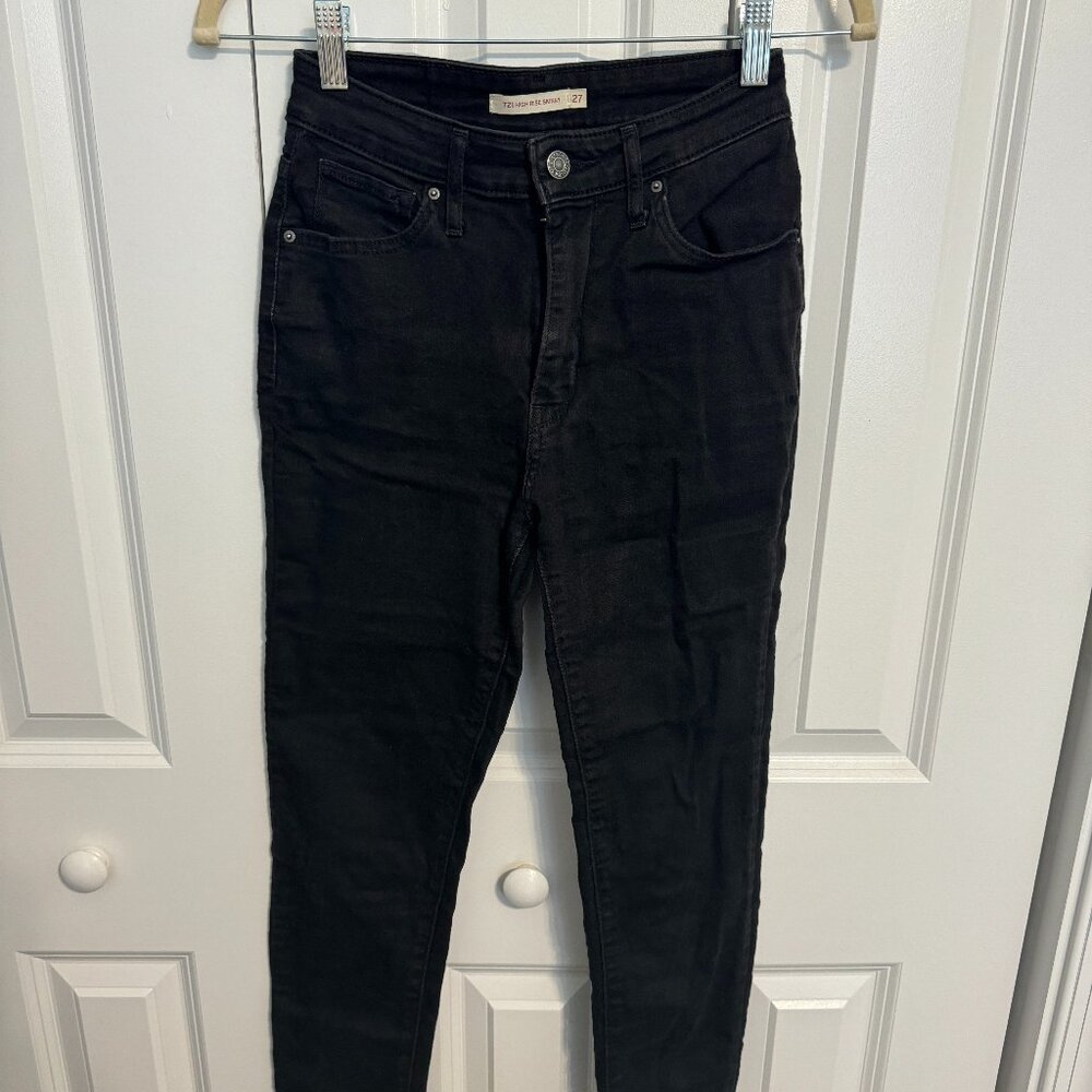Levi's 721 High Rise Skinny Jeans, Black, Size 27